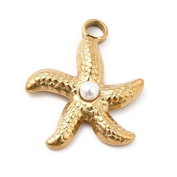 

PandaHall Ion Plating(IP) 304 Stainless Steel Pendants, with Plastic Bead, Starfish Charms, Golden, 18x16x4mm, Hole: 2mm 304 Stainless Steel...