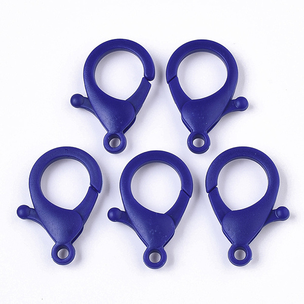 

PandaHall Plastic Lobster Claw Clasps, Royal Blue, 35x24.5x6mm, Hole: 3mm Plastic Others