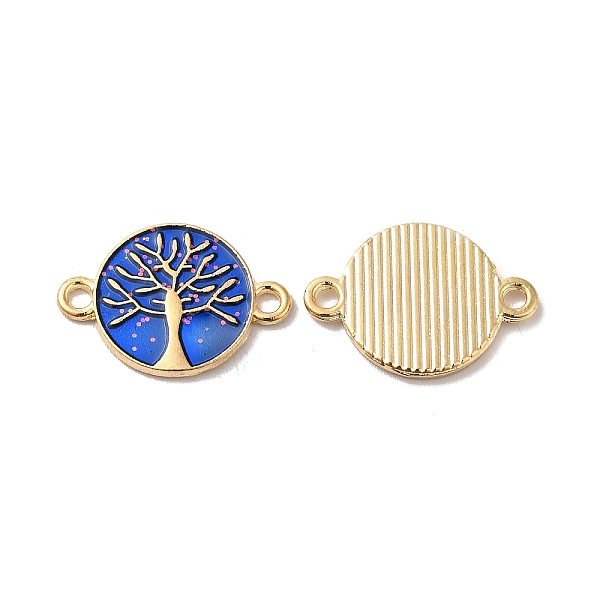 

PandaHall Alloy Enamel Connector Charms, Tree of Life Links, Light Gold, Nickel, Medium Blue, 14.5x20x1.5mm, Hole: 1.8mm Alloy+Enamel Tree...