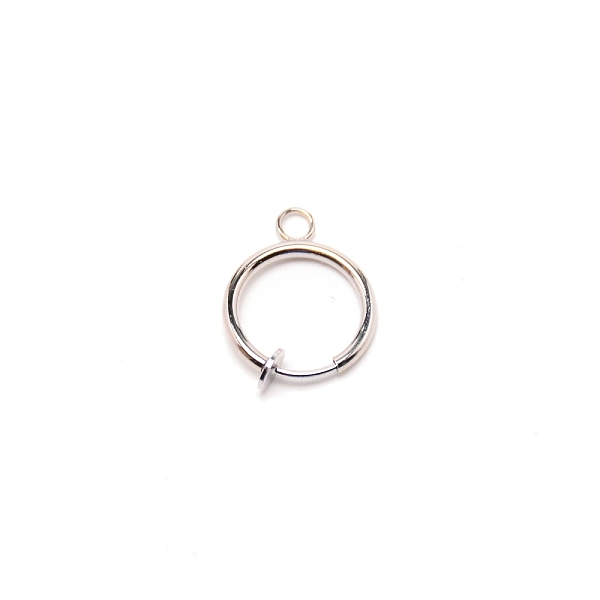 

PandaHall Brass Clip-on Hoop Earring Findings, for Non-pierced Ear, Platinum, 17.5x13x1.5mm, Hole: 2.2mm, Pin: 0.7mm Brass