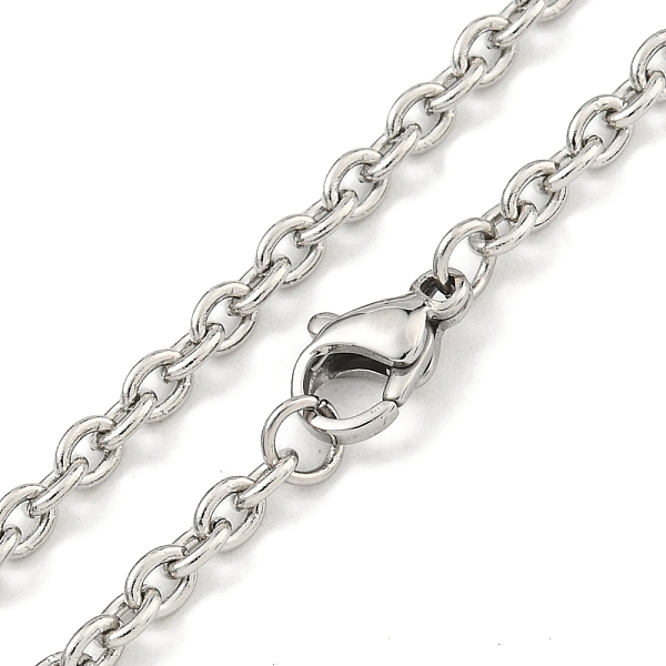 Non-Tarnish 201 Stainless Steel Cable Chain Necklaces for Women and Men