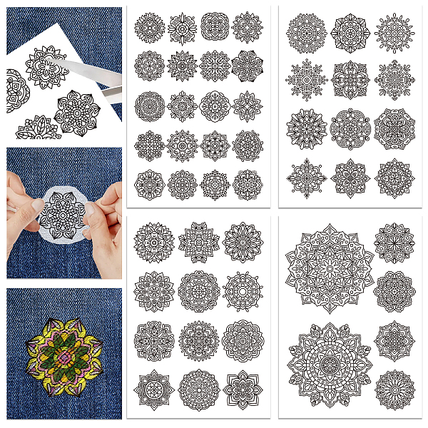

PandaHall GLOBLELAND 50PCS Stick and Stitch Water Soluble Stabilizer with Pre-Printed Mandala Patterns Water Soluble Hand Sewing Non-Woven...