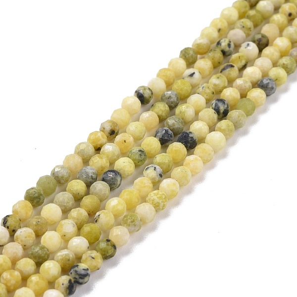 

PandaHall Natural Yellow Turquoise(Jasper) Beads Strands, Faceted, Round, 3.5mm, Hole: 0.6mm, about 116~118pcs/strand, 15.16''(38.5~39cm)...