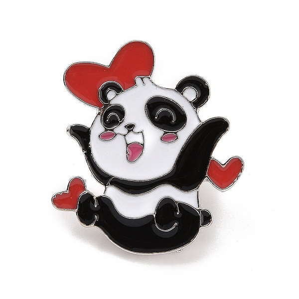 

PandaHall Enamel Pin, Alloy Enamel Brooch for Backpack Clothes, Panda, 28x24.5x1.8mm Alloy+Enamel Panda Black