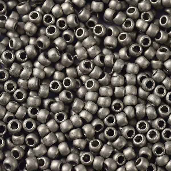 

PandaHall TOHO Round Seed Beads, Japanese Seed Beads, Matte, (566) Opaque Metallic Frosted Antique Silver, 8/0, 3mm, Hole: 1mm, about...