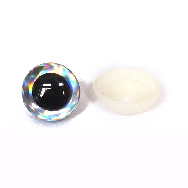 

PandaHall Half Round ABS Plastic Doll Craft Eyes, Safety Eyes, with Spacer, Silver, 16mm ABS Plastic Half Round Silver