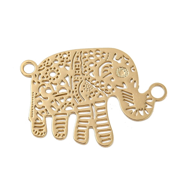 

PandaHall Rack Plating Brass Filigree Connector Charms, Long-Lasting Plated, Elephant Etched Metal Embellishments, Light Gold, 20x28x0.3mm...