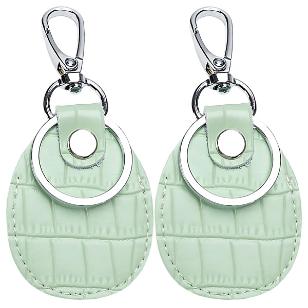 2 ensemble de porte-clés pendentifs en cuir de vache