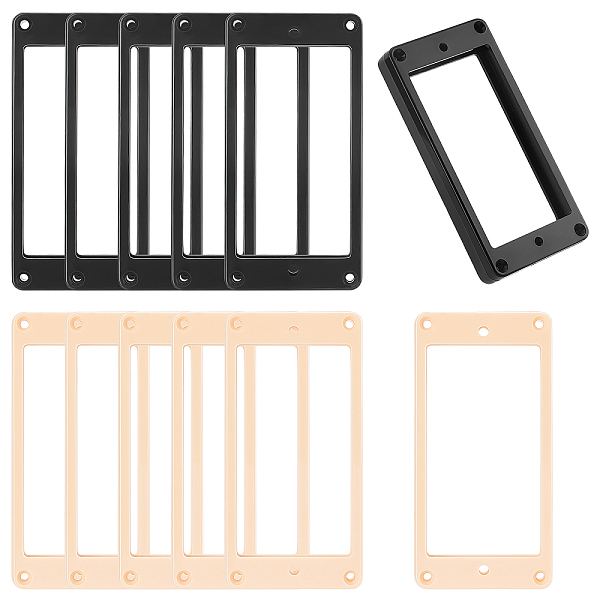

PandaHall Fingerinspire 6Sets 2 Colors Alloy Humbucker Cover Guitar Pickup Frame Mounting Ring, Musical Instrument Accessories, Rectangle..., Multicolor