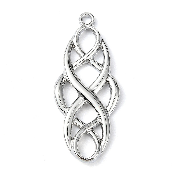 

PandaHall Rack Plating Alloy Pendants, Oval, Platinum, 39x16x3mm, Hole: 2.2mm Alloy Oval