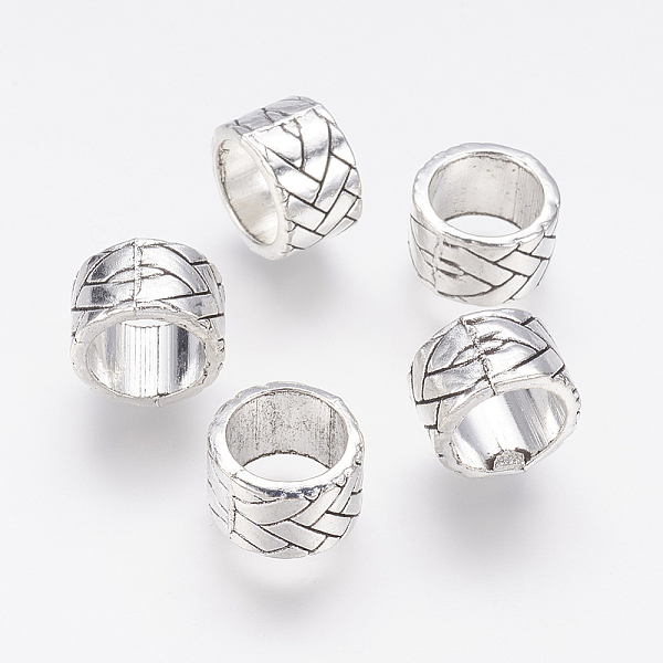 

PandaHall Tibetan Style Alloy Beads, Large Hole Beads, Column, Antique Silver, 13x8mm, Hole: 10mm Alloy Column
