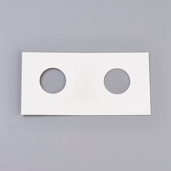 

PandaHall Cardboard Staple Type Coin Mylar Flip Holder Cover Case, White, Hole: 20.5mm, 100x50x1.5mm Paper White