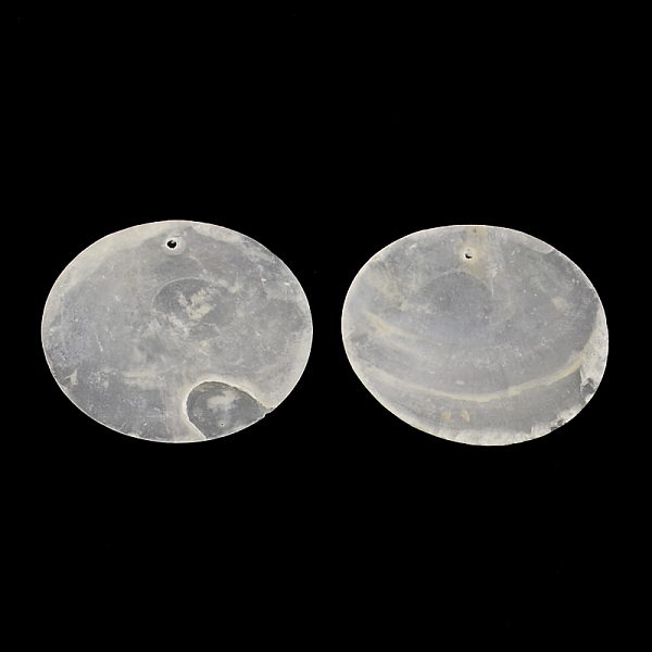 

PandaHall Flat Round Capiz Shell Pendants, WhiteSmoke, 39~40x0.5~1mm, Hole: 1.5mm Capiz Shell Flat Round White