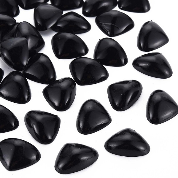 

PandaHall Plastic Cabochons, Triangle Nose, Black, 15x20x6.5mm Plastic Triangle Black