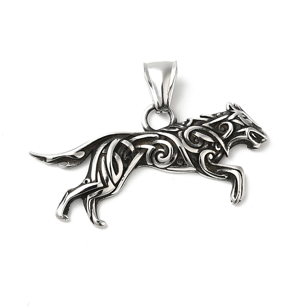 

PandaHall 304 Stainless Steel Manual Polishing Pendants, Wolf Charms, Antique Silver, 22x45x4.5mm, Hole: 4x8mm 304 Stainless Steel Other...