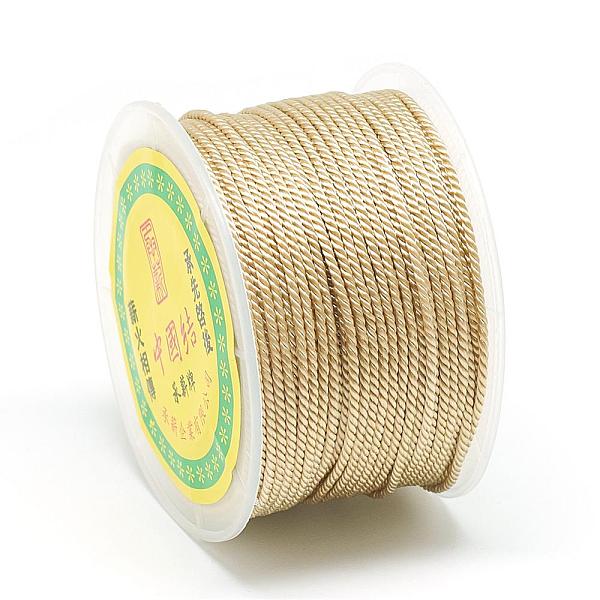 

PandaHall Nylon Threads, Milan Cords/Twisted Cords, BurlyWood, 1.5~2mm, about 54.68 yards(50m)/roll Nylon Orange