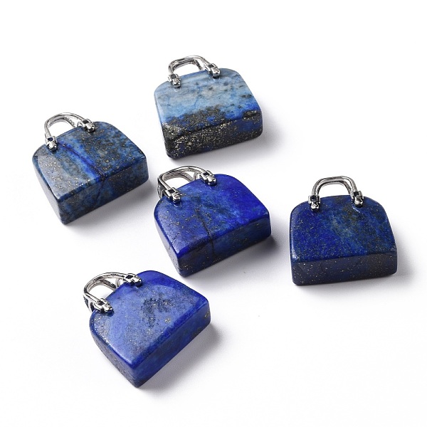 Natural Lapis Lazuli Brass Pendants