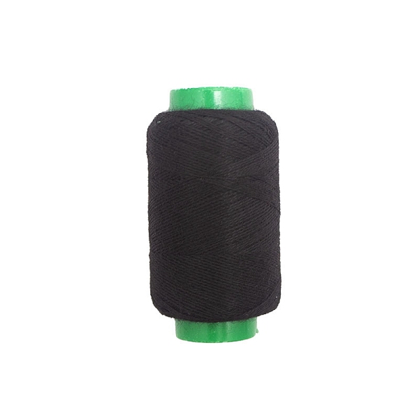 

PandaHall Polyester Sewing Threads, for Hand & Machine Sewing, Tassel Embroidery, Black, 0.25mm Polyester Black