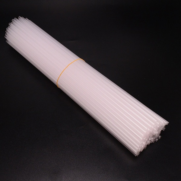 

PandaHall Plastic Straw, for Chocolate Holder Candy Bouquet Packaging Case Supplies, Clear, 396x6mm, Hole: 5.5mm Plastic Column Clear