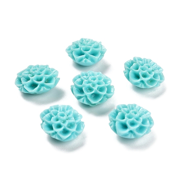 

PandaHall Synthetic Coral 3D Flower Rose Beads, Dyed, Turquoise, 10x5mm, Hole: 1.5mm Synthetic Coral Flower Green