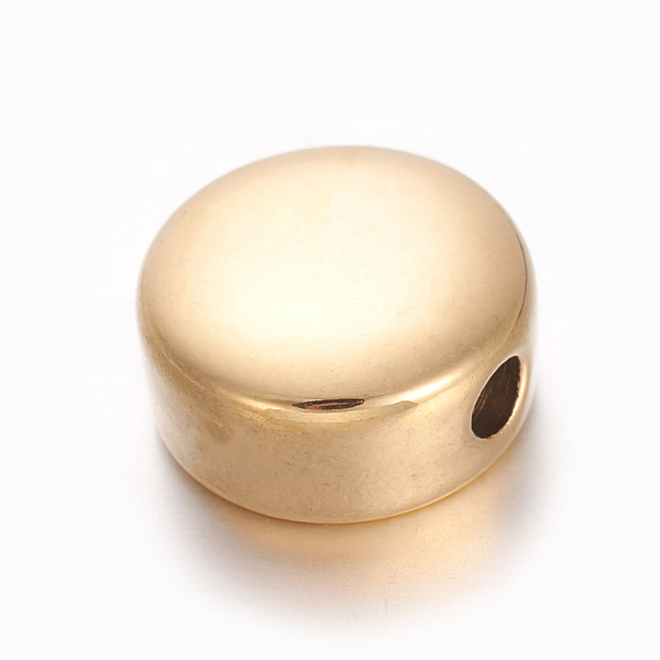 

PandaHall 304 Stainless Steel Beads, Flat Round, Golden, 12x12x5.5mm, Hole: 2.3mm 304 Stainless Steel Flat Round