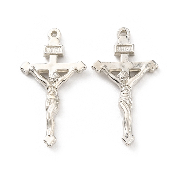 

PandaHall CCB Plastic Pendants, Crucifix Cross Charm, Platinum, 37.5x20x4mm, Hole: 1.2mm Plastic Cross