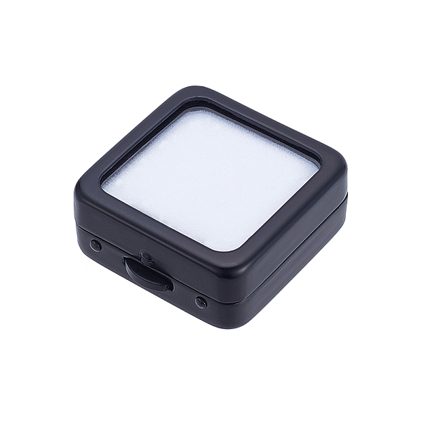 

PandaHall Iron Loose Diamnond Gemstone Display Boxes, Glass Top Jewelry Display Cases with Sponge Inside, Square, Electrophoresis Black...
