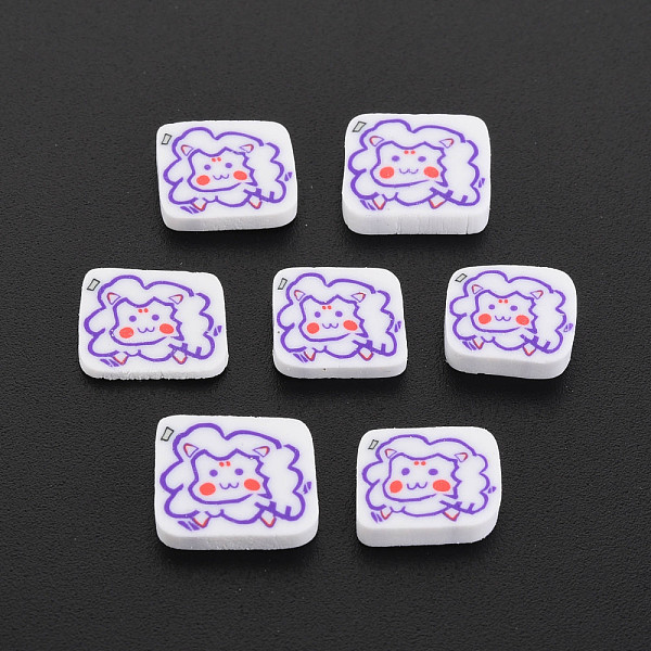 

PandaHall Handmade Polymer Clay Cabochons, Rectangle with Girl, Blue Violet, 7.5~8.5x8~10.5x2mm, about 5500pcs/1000g, about 5500pcs/1000g...