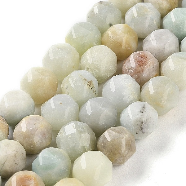 

PandaHall Natural Flower Amazonite Beads Strands, Faceted, Double Hearted & Star Cut Beads, 8.5~10.5x9~10.5mm, Hole: 0.8mm, about...
