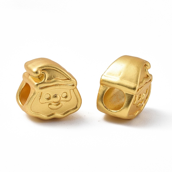 

PandaHall Rack Plating Alloy European Beads, Large Hole Beads, Cadmium Free & Lead Free & Nickle Free, Father Christmas, Matte Gold Color...