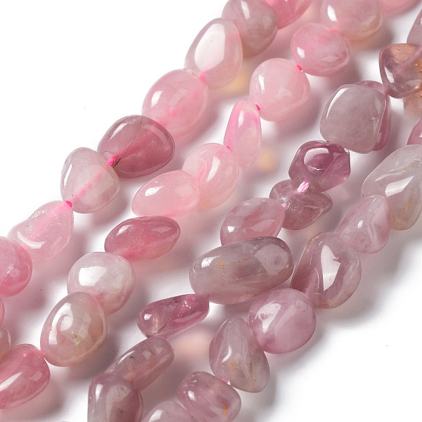 

PandaHall Natural Rose Quartz Beads Strands, Nuggets, 8~10x8~10mm, Hole: 0.8mm, 15.35''(39cm) Rose Quartz Nuggets