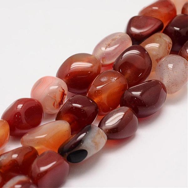 

PandaHall Natural Carnelian Bead Strands, Tumbled Stone, Nuggets, Dyed, 13~22x10~16x8~14mm, Hole: 2mm, about 22~26pcs/strand, 15.75 inch...
