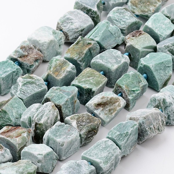 

PandaHall Natural Amazonite Beads Strands, Nuggets, 17~30.5x16.5~27x9.5~22mm, Hole: 2mm, about 16~17pcs/strand, 15.9 inch~16.7 inch..., Green