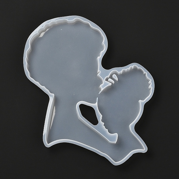 

PandaHall Couples Silicone Cup Mat Molds, Resin Casting Molds, For UV Resin, Epoxy Resin Craft Making, White, 240x185x11mm, Inner Diameter...