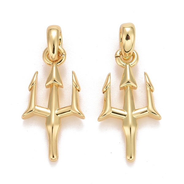 

PandaHall Rack Plating Real 18K Gold Plated Brass Pendants, with Jump Rings, Long-Lasting Plated, Lead Free & Cadmium Free, Fork, Golden...