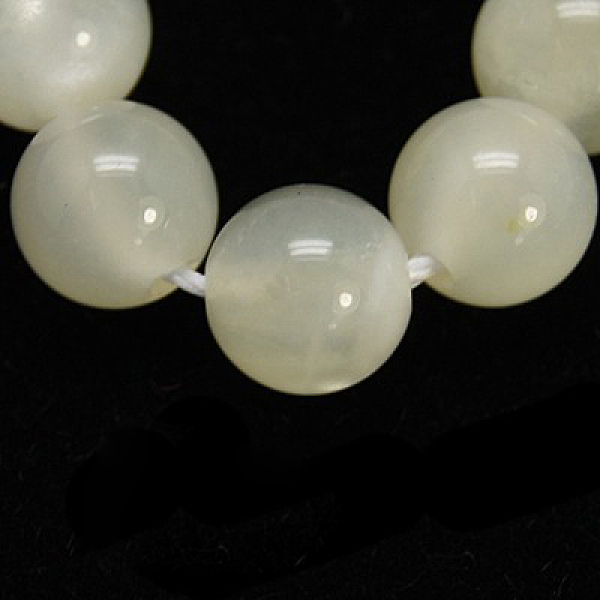 

PandaHall Natural White Moonstone Beads Strands, Round, WhiteSmoke, 6mm, Hole: 1mm White Moonstone Round White