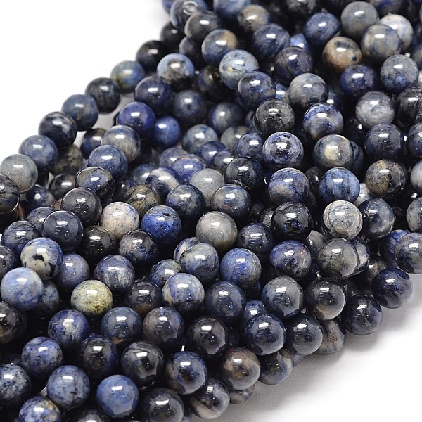 

PandaHall Natural Sodalite Round Beads Strands, 8mm, Hole: 1mm, about 48pcs/strand, 15.5 inch Sodalite Round
