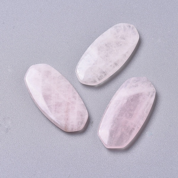 

PandaHall Natural Rose Quartz Cabochons, Oval, 32~33x15x4mm Rose Quartz Oval