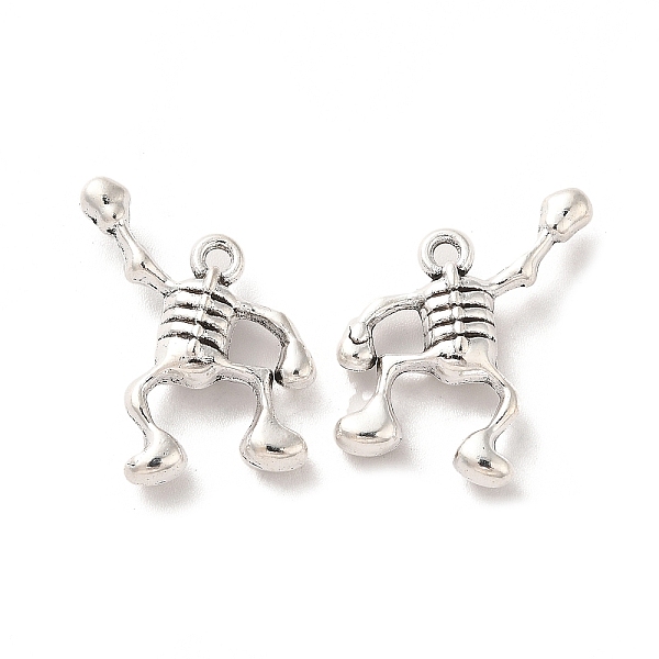 

PandaHall Tibetan Style Alloy Pendants, Skeleton Charm, Antique Silver, 24x20x5mm, Hole: 1.6mm, about 227pcs/500g Alloy Skeleton