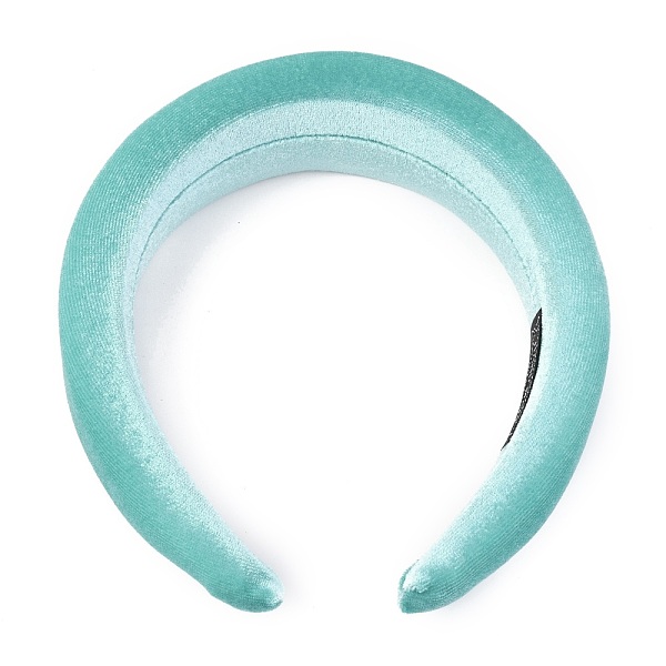 

PandaHall Flocking Cloth Sponge Thick Hairbands, for DIY Woman Hair Accessories , Medium Turquoise, 14~42mm, Inner Diameter: 145x125mm Cloth