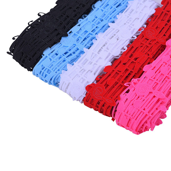 

PandaHall Polyester Grosgrain Ribbons, Hollow, Musical Note Pattern, Mixed Color, 1-1/8"(28mm), 5 colors, 4yards/color, 20yards/set..., Multicolor