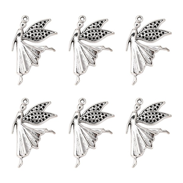 

PandaHall Tibetan Style Alloy Pendants, Halloween, Lead Free and Cadmium Free, Fairy, Antique Silver, 40x25.5x3mm, Hole: 3mm Alloy Angel &...