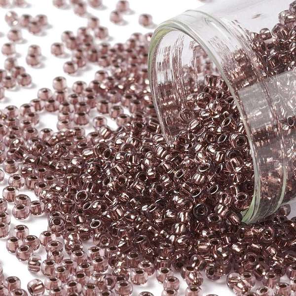 

PandaHall TOHO Round Seed Beads, Japanese Seed Beads, (746) Copper Lined Light Amethyst, 11/0, 2.2mm, Hole: 0.8mm, about 1110pcs/bottle..., Purple