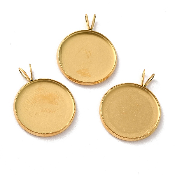 

PandaHall Ion Plating(IP) 304 Stainless Steel Pendant Cabochon Settings, Plain Edge Bezel Cups, Flat Round, Golden, Tray: 18mm...