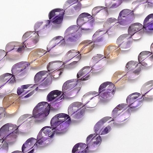 

PandaHall Natural Ametrine Bead Strands, Tumbled Stone, Nuggets, 3~14x3~14mm, Hole: 1mm, about 15.35 inch Ametrine Nuggets Purple