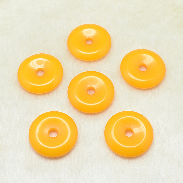 

PandaHall Resin Pendants, Donut/Pi Disc, Gold, Donut Width: 16.5mm, 40x8.5mm, Hole: 7mm Resin Donut Gold