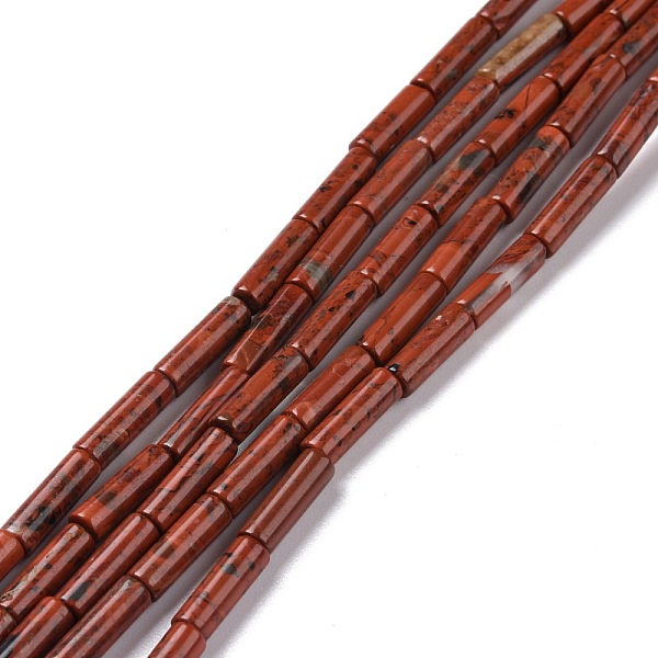 

PandaHall Natural Red Jasper Beads Strands, Column, 13x4mm, Hole: 1.4mm, about 28pcs/strand, 15.20''(38.6~39.1cm) Red Jasper Column