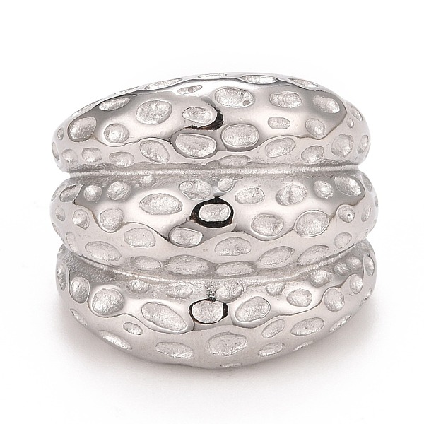 304 текстурированное массивное кольцо на палец из нержавеющей стали для женщин