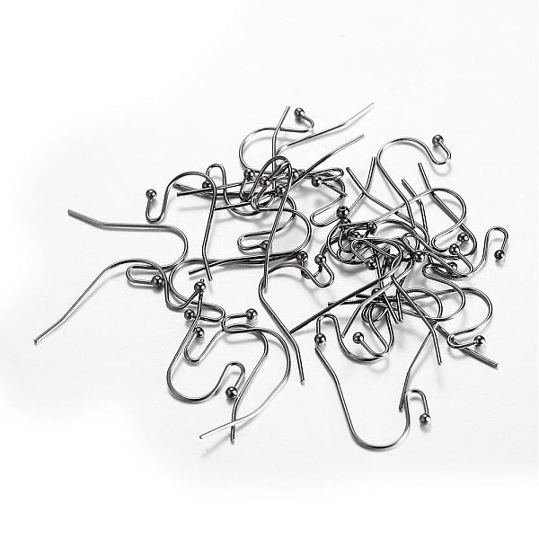 

PandaHall Iron Earring Hooks, Nickel Free, Gunmetal, 19x13mm, 20 Gauge, Pin: 0.8mm Iron