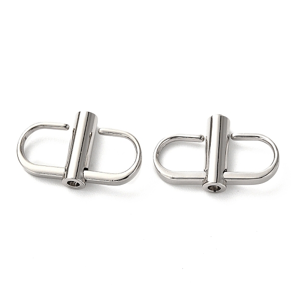 

PandaHall Zinc Alloy DIY Bags Adjustable Clasps Accessories, Bags Buckle, Platinum, 2.15x1.4x0.4cm, Inner Diameter: 0.75X0.65cm Alloy